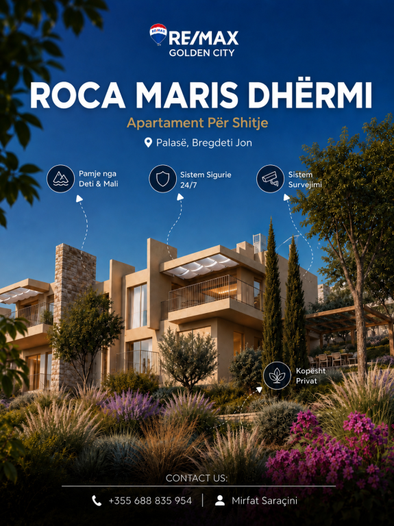 Apartment 2+1 for sale at Palasa, Tirana