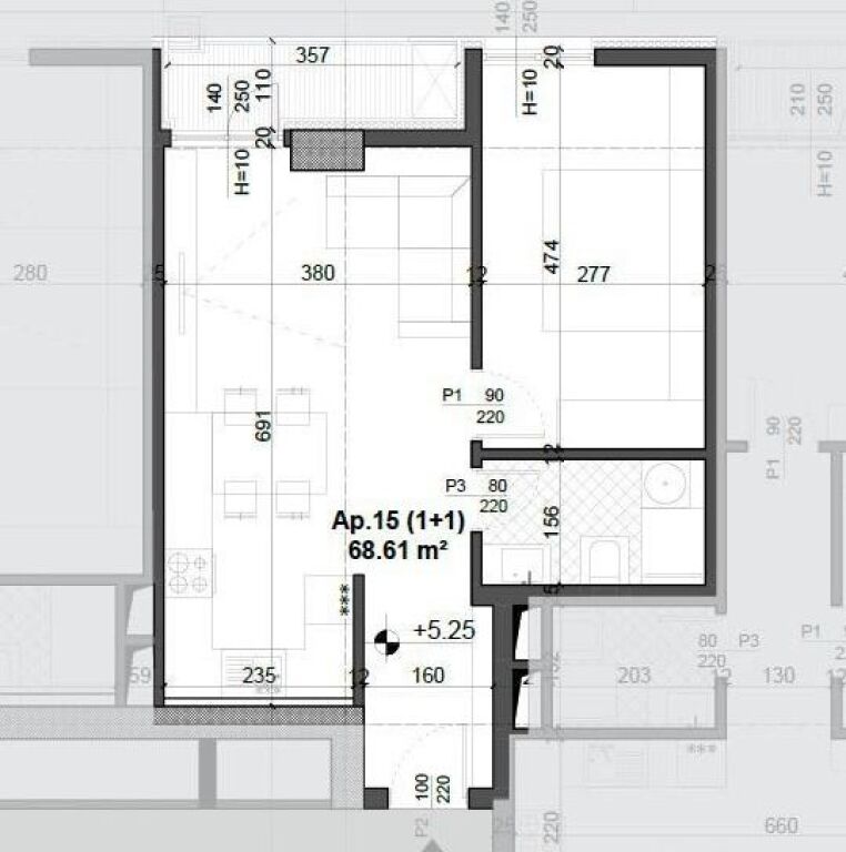 Apartment 1+1 for sale at Mei's Garden Complex, Former Aviation Field.