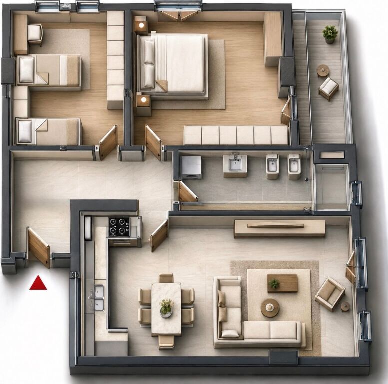 ✨Shitet Apartament 2+1 📍Paskuqan, Ringside Residences