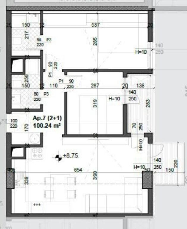 Shitet Apartament 2+1+2 Tek Fusha Aviacionit, Rruga Simon Gjoni   ID 5330
