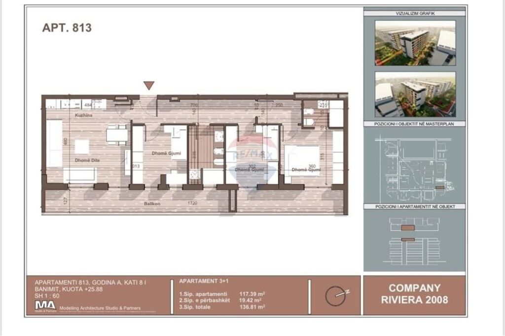 Apartament 3+1 per shitje tek Univers City!