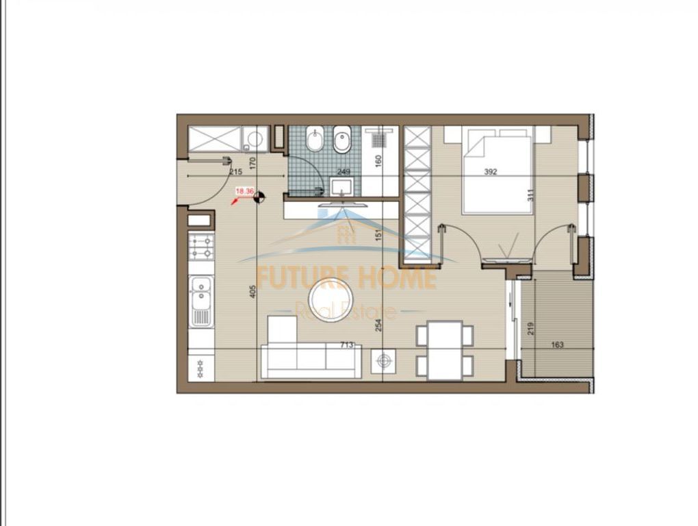 For sale, Apartment 1+1, Riviera Residence, Kamëz.