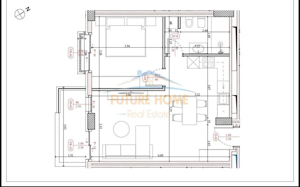 Shitet, Apartament 1+1, Rezidenca Almar, Mali i Robit