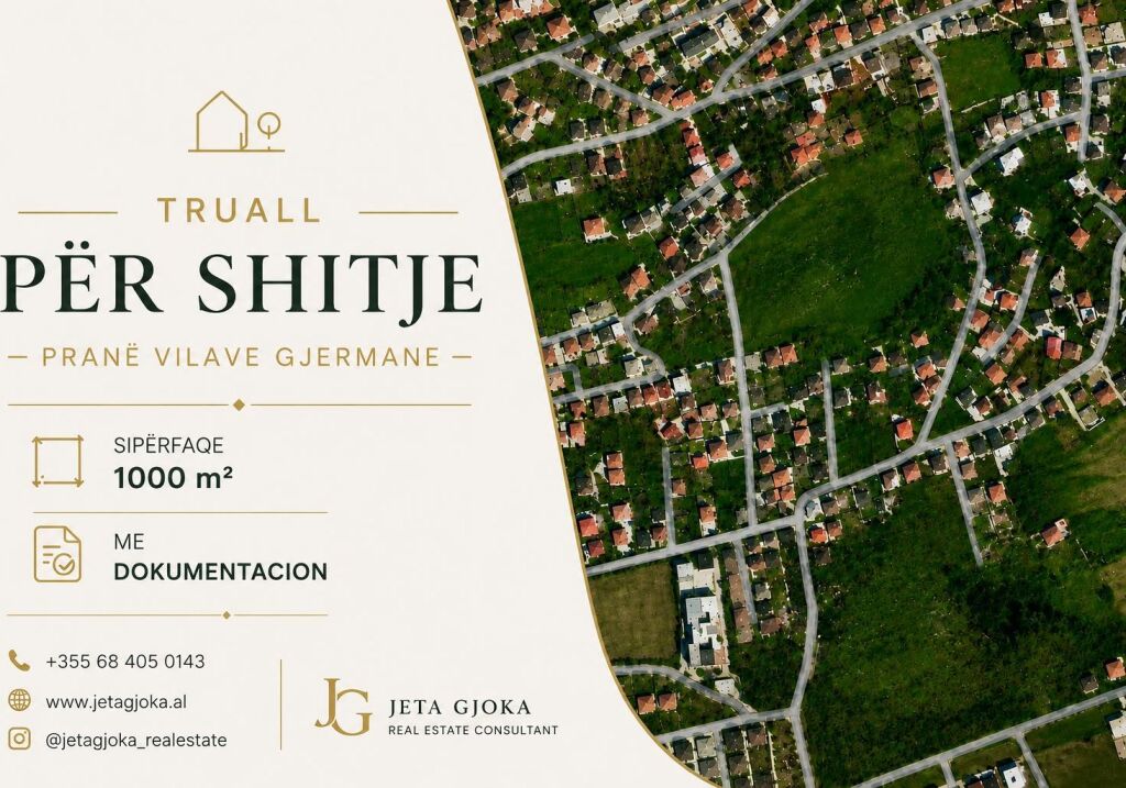 Land for Sale – Near German Villas 4,500,000 ALL