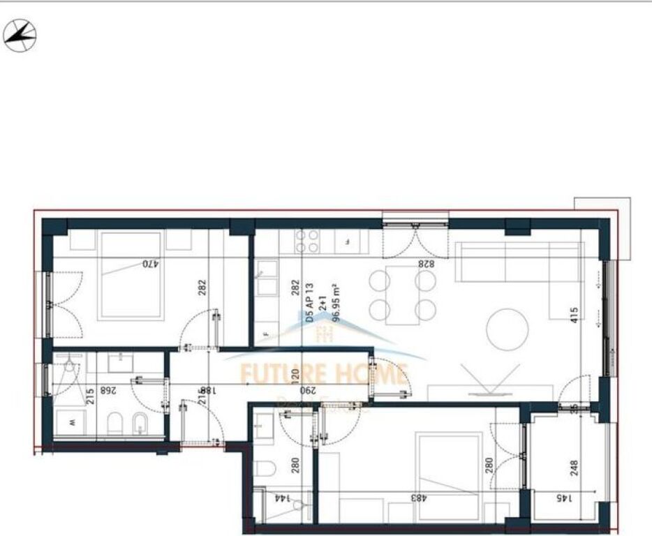 Shitet, Apartament 2+1, Sun Palasë Residence