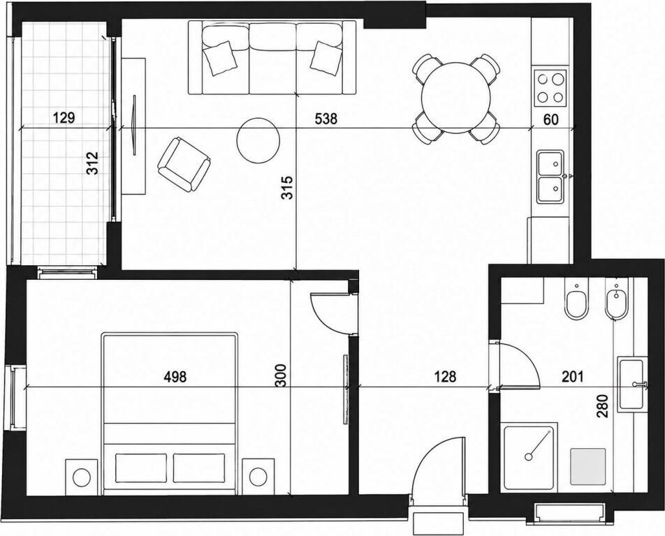 APARTAMENT 1+1 PËR SHITJE 📍 FOREST RESIDENCE 86.000 €