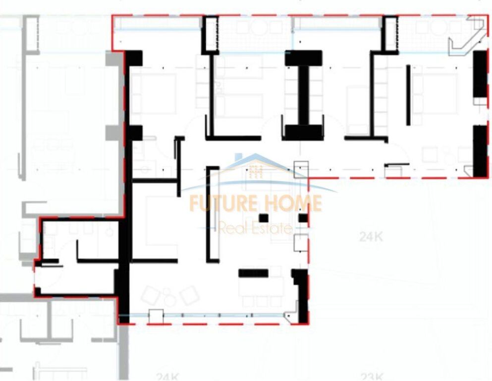Shitet,Apartament 4+1+2,Lion Park II Residence , Tiranë