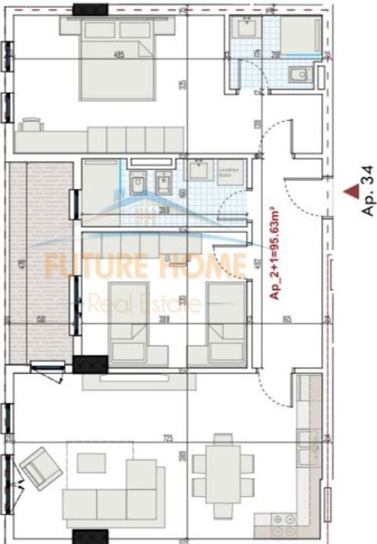 Shitet, Apartament 2+1+2, Ringside Residence, Paskuqan