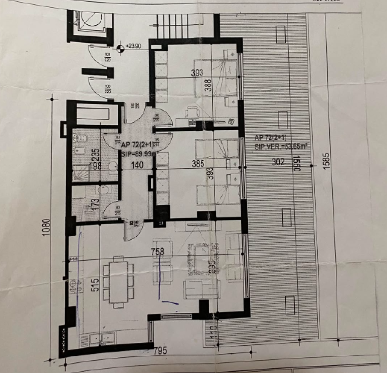 Appartamento 2+1+2 con Veranda in Vendita ad Astir, vicino al Bar Oksigjen