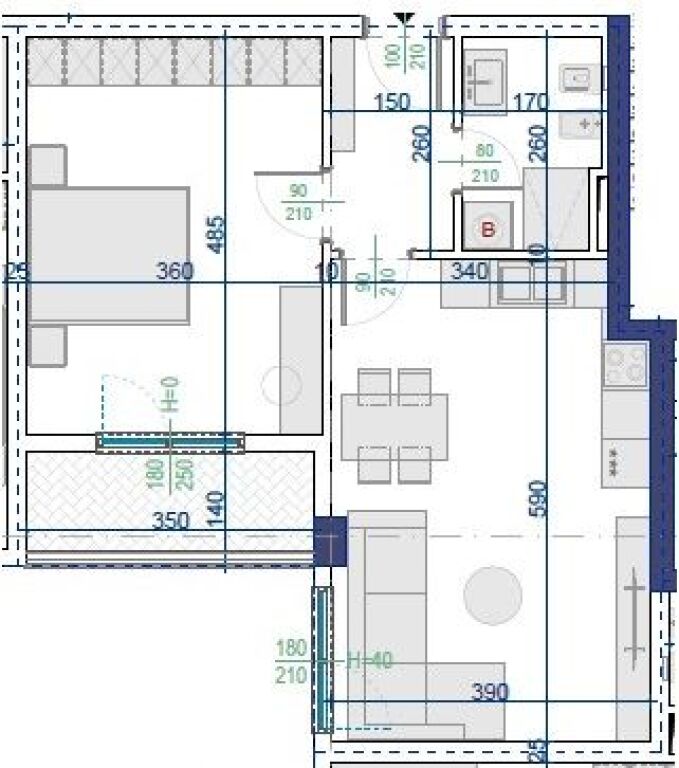 OKAZION‼️780€/m Shitet Apartament 1+1 Kamez, rruga Iliria Eurovila