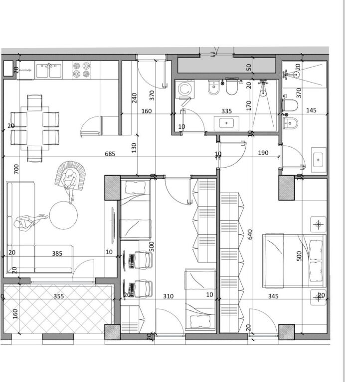 For sale, 2+1 Apartment, Pajtoni Residence, Kamez.