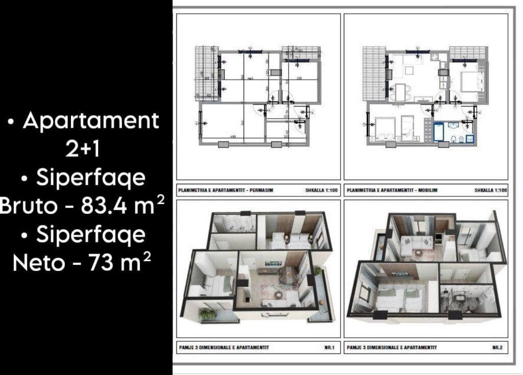 APARTAMENT PER SHITJE 2+1 RESIDENCA BLUE HORISON
