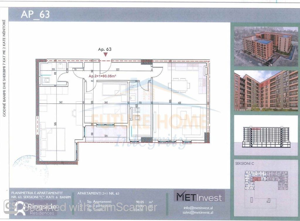 Shitet, Apartament 2+1+2, Paskuqan, Tiranë.