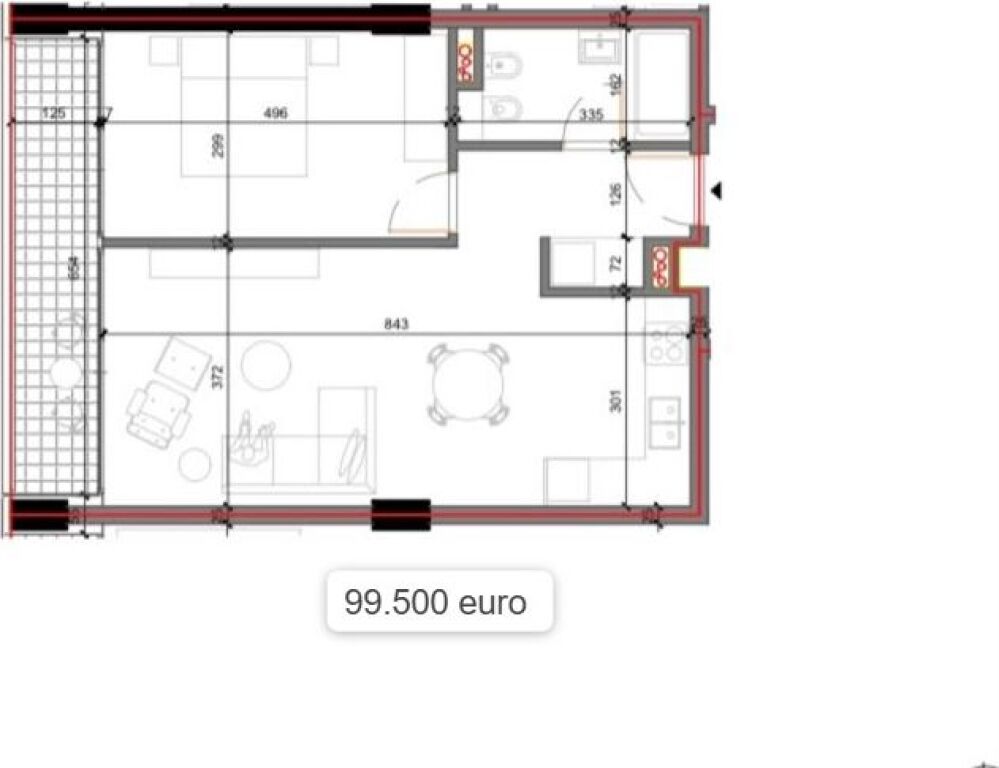APARTMENT 1+1 FOR SALE FARKE-SHKOZE BIG RING