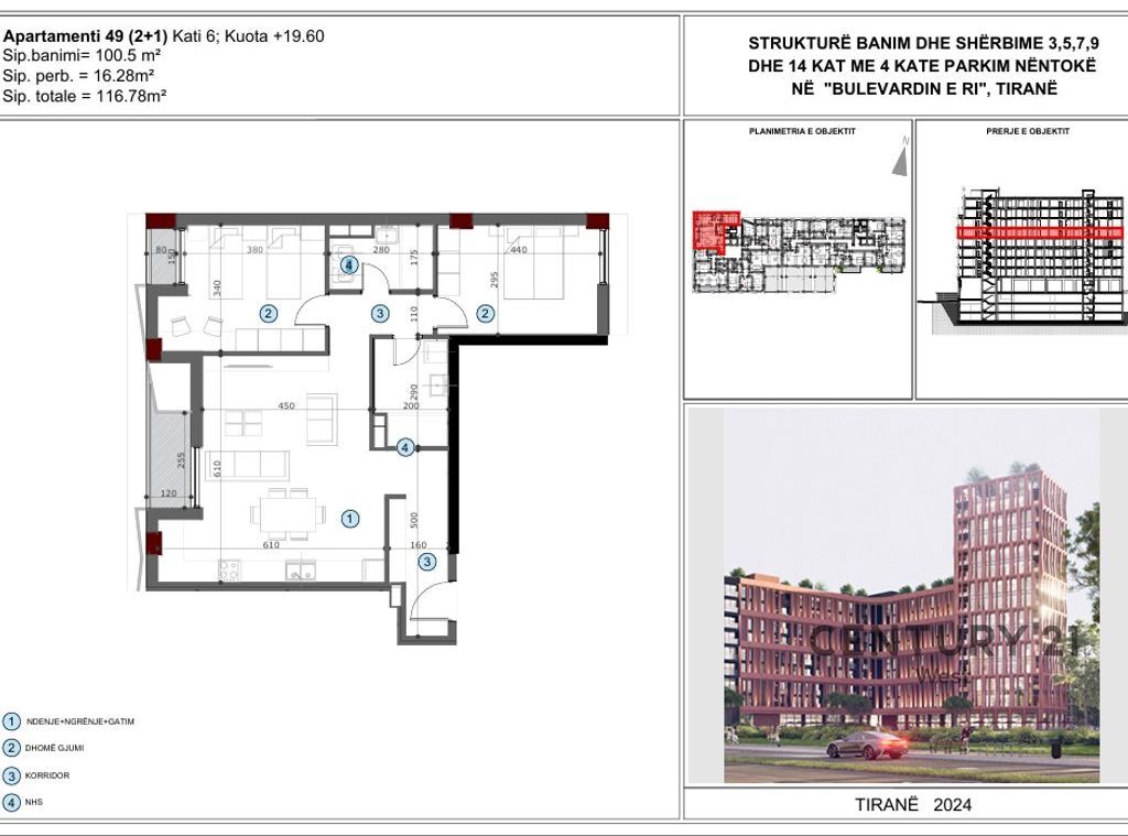 Appartamento 2+1 in Vendita – AXA Residence, Nuovo Boulevard