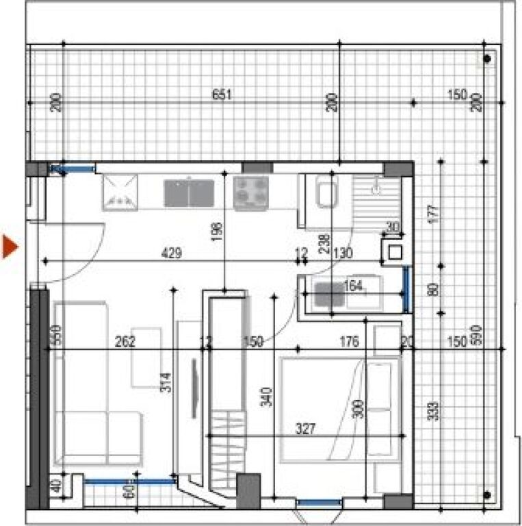 Apartment 1+1 for Sale – Dry Lake