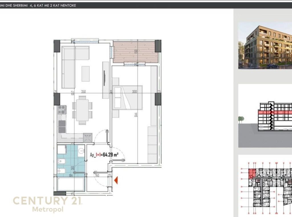 Vendesi in vendita appartamento 1+1 a Paskuqan, edificio nuovo in costruzione