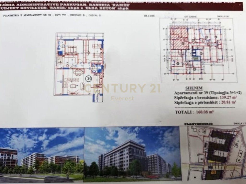 PASKUQAN, SHESIM APARTAMENT 3+1+2