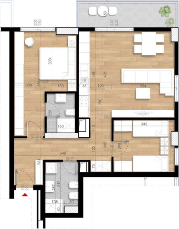 Shitet Apartament 2+1+2 – Rezidenca Turdiu, Fusha e Aviacionit