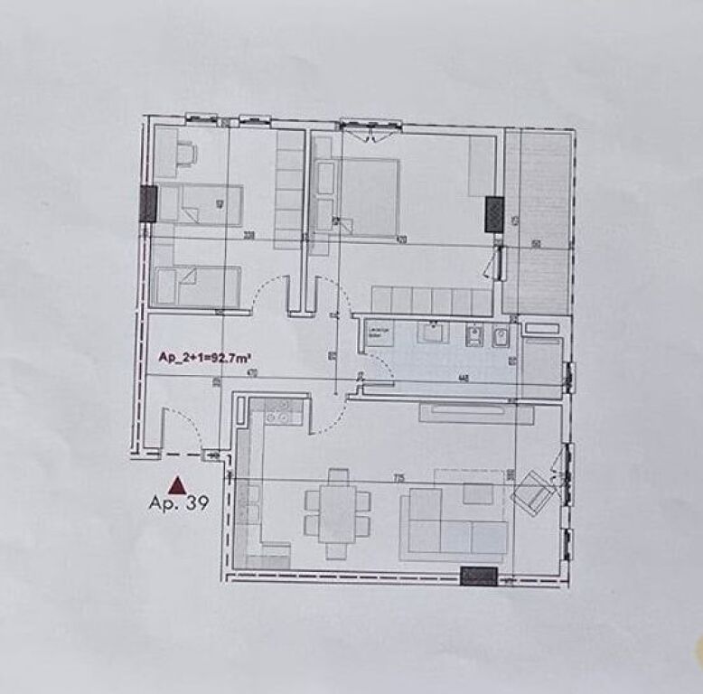 2+1 Apartment under construction – Ring Side, Paskuqan