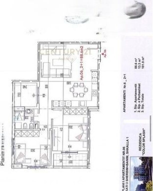 SHITET APARTAMENT 2+1 NE PASKUQAN, RESIDENCA SPLASH COLOR