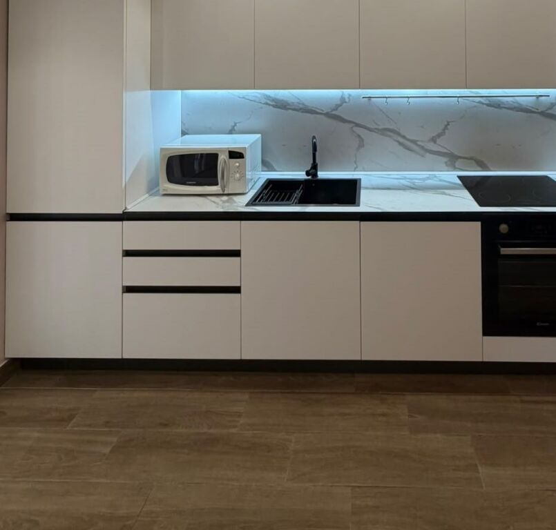 Apartment 1+1+Parking Space is given at Delijorgji Complex, Kavaja Street, 21 Dhjetori, Square 21.