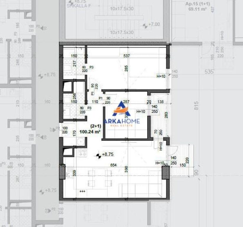 SHITET APARTAMENT 2+1+BALLKON "ISH FUSHA E AVIACIONIT" 160.000 EURO