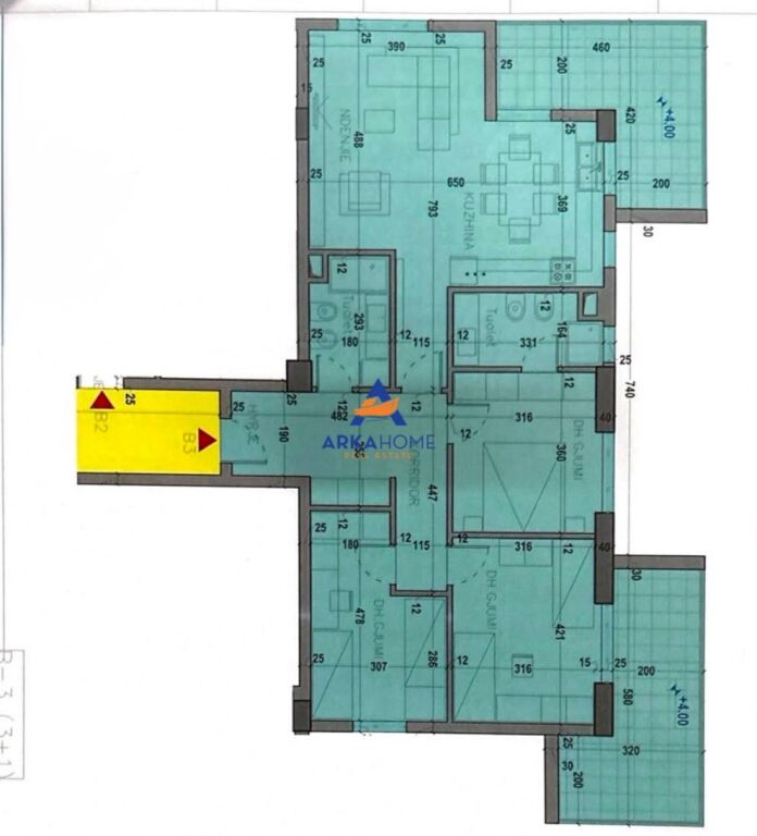 FOR SALE APARTMENT 2+1+2 BALCONIES "TE OLIMPIKU" 445,000 EURO