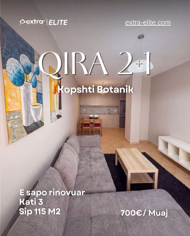 Apartament me qira Kopshti Botanik
