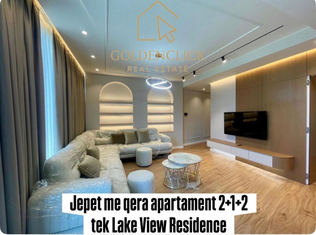 Jepet me qera apartament 2+1 me 2 tualete tek Lake View Residence