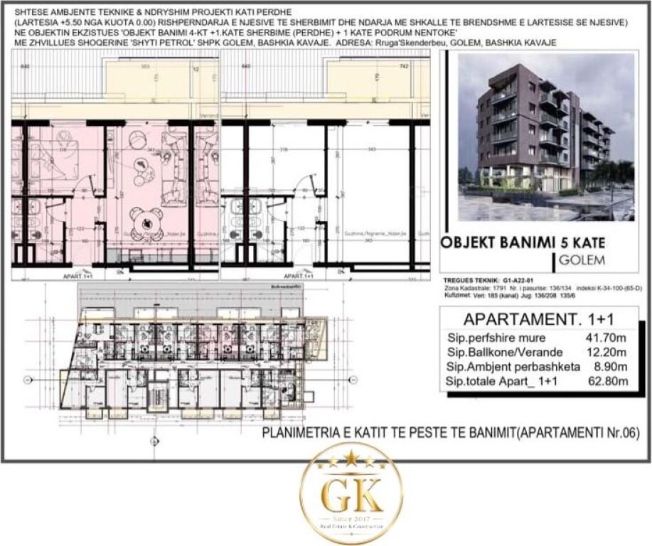 20661882 APARTAMENT NE SHITJE 1+1 -MALI I ROBIT