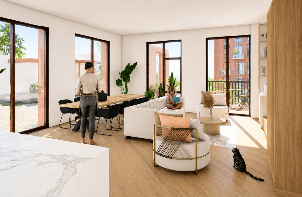 SHITET APARTAMENT 1+1 +BALLKON | KOMPLEKSI ART N'LAGJE, PORCELAN