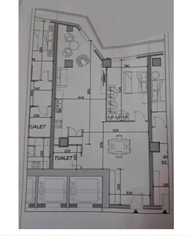 SHITET APARTAMENT 1+1 119m2 , TIRANA’S ROCK
