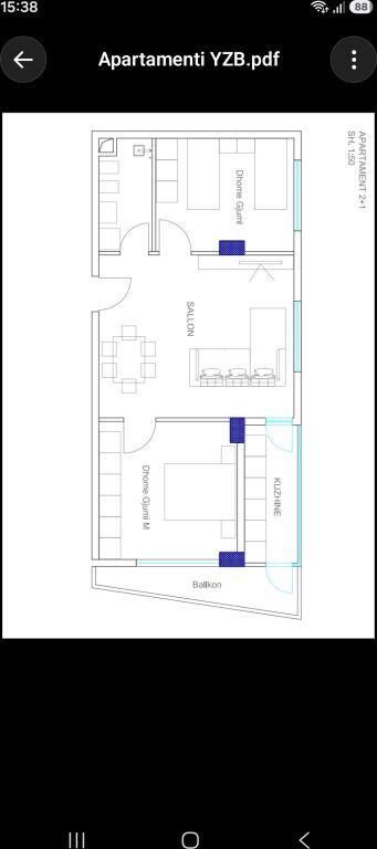 APARTAMENT 2+1 PËR SHITJE – YZBERISHT, TIRANË
