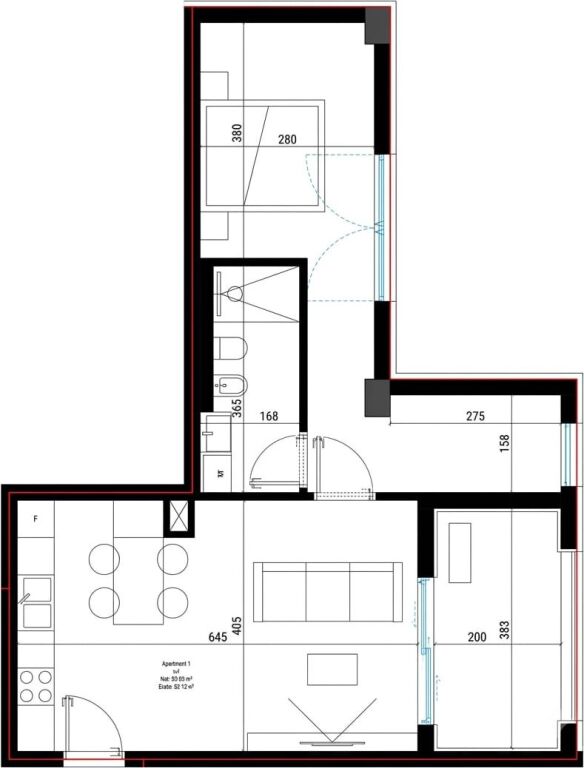 Appartamento 1+1 in vendita presso il Complesso Square Village, Santorini 2, Dhermi, Palase, Vlore, Himare, Drimadhe, Drymades.