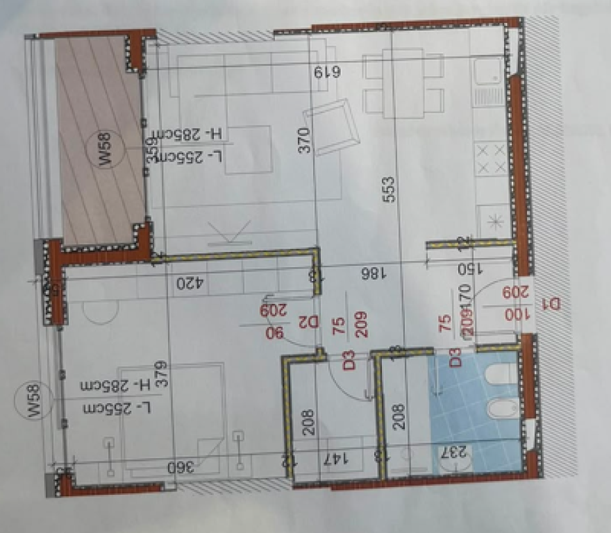 Shesim apartament 2+1+2 tualete tek Golden Gate , prane Maternitetit te Ri!