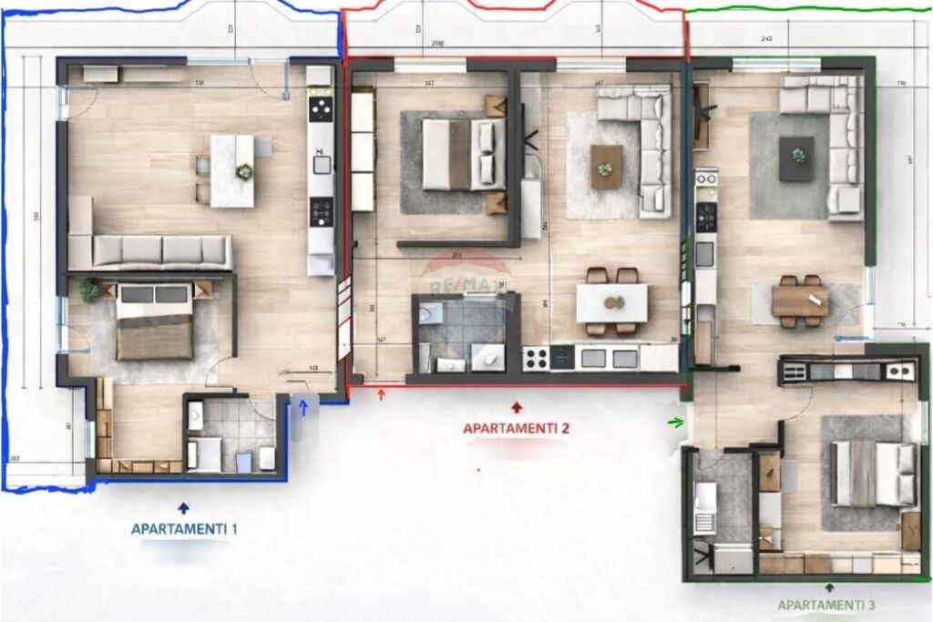 Apartament 3+1 në shitje në Brryli, Tiranë – 236m², 293,000€