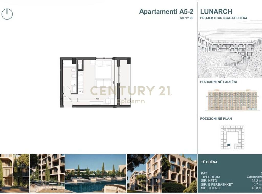 EXCLUSIVE ! Studio për shitje në Lunarch Residence Mali i Robit !