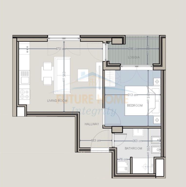For sale, Apartment 1+1, Baks Bay, Rana e Hedhun.