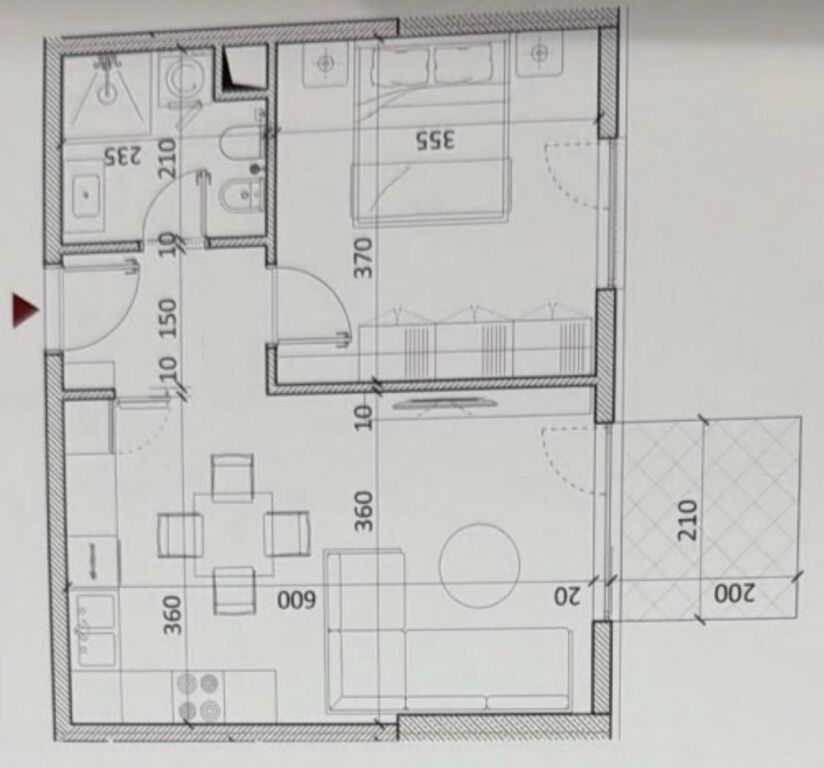 Okazion‼️Apartament 1+1, 61 m2 në Shitje pranë Qendrës, Kamëz. 49.6 mln Lekë