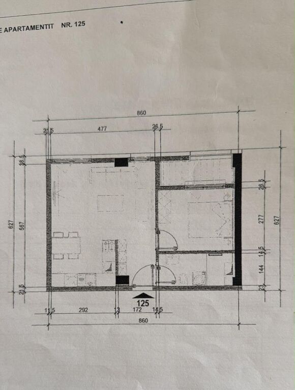 Apartment 1+1 for rent Siri Kodra !