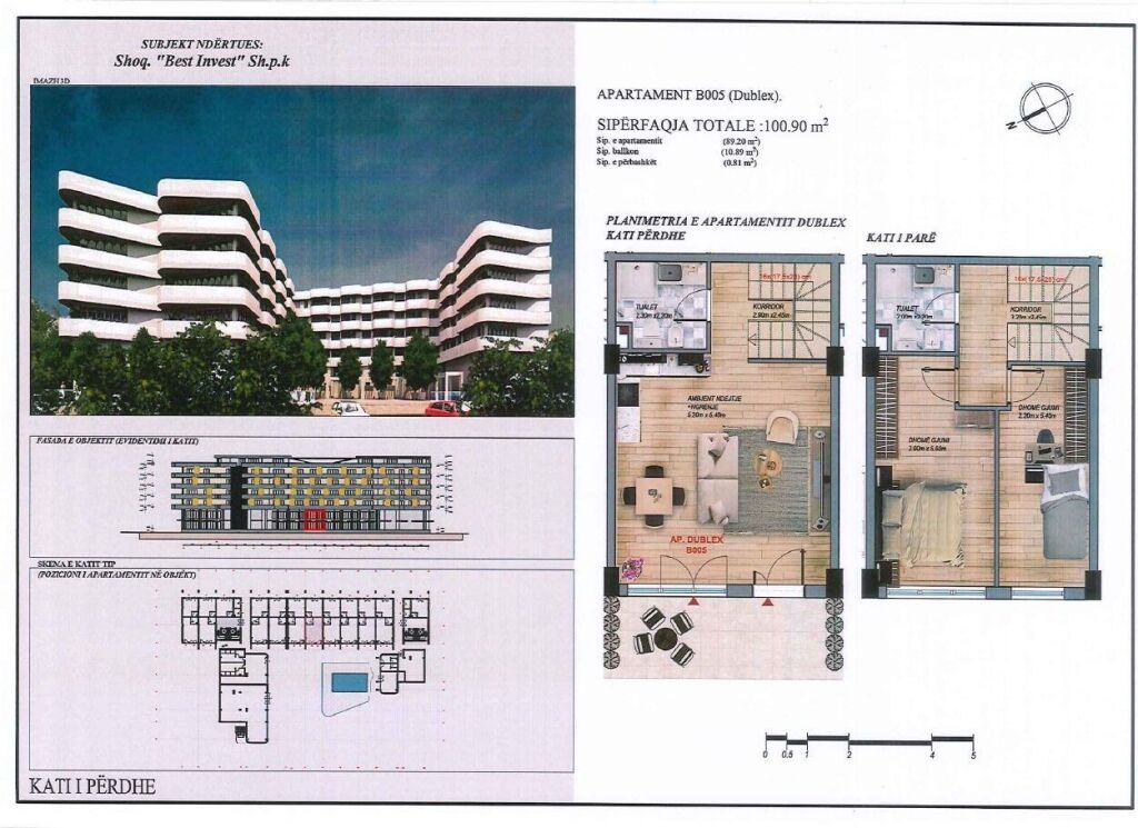 Duplex, 101 m² – Mei Residence, Qerret (B005)