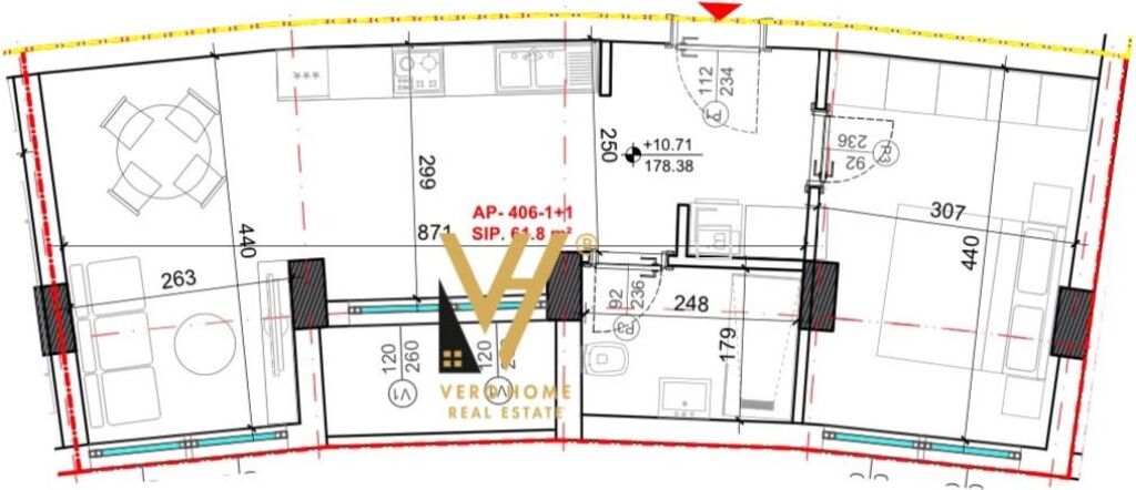 SHITET APARTAMENT 1+1+BLK TE KODRA E DIELLIT 2- 130.000 EURO