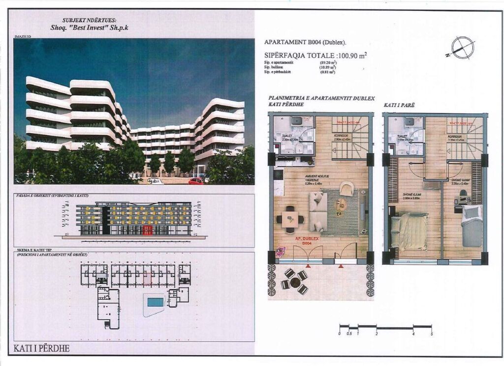 Duplex, 101 m² – Mei Residence, Qerret (B004)