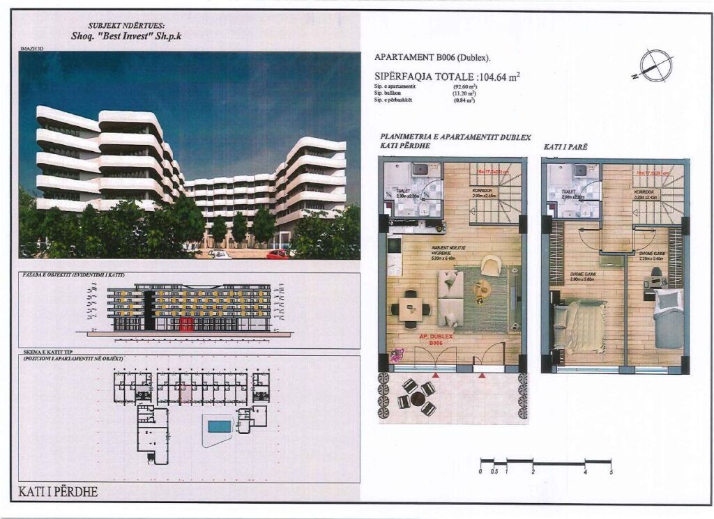 Duplex, 105 m² – Mei Residence, Qerret (B006)
