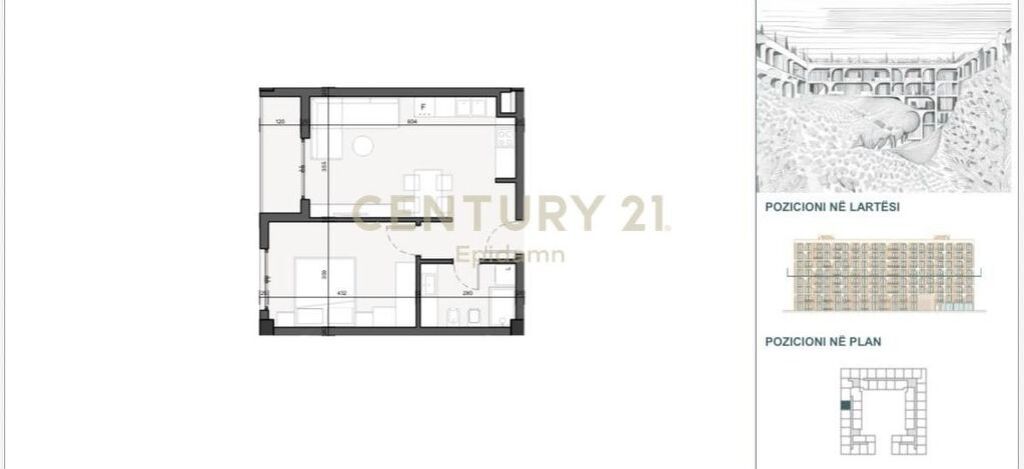 EXCLUSIVE ! Apartamenti 1+1 për shitje në Lunarch Residence Mali i Robit !