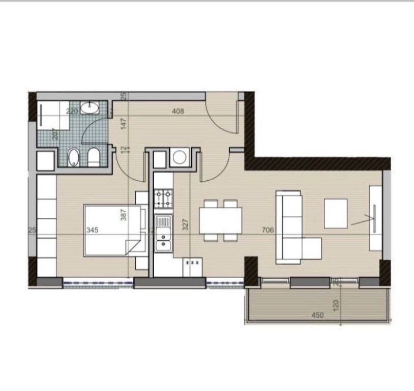 Apartament 1+1 per shitje tek Univers City