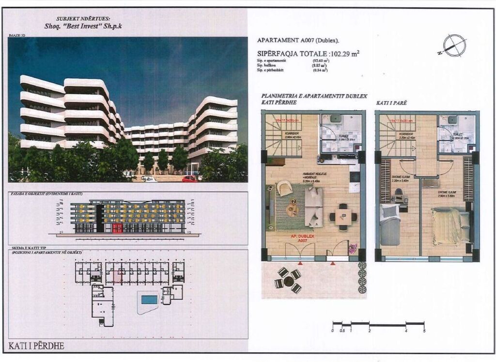 Duplex, 102 m² – Mei Residence, Qerret (A007)