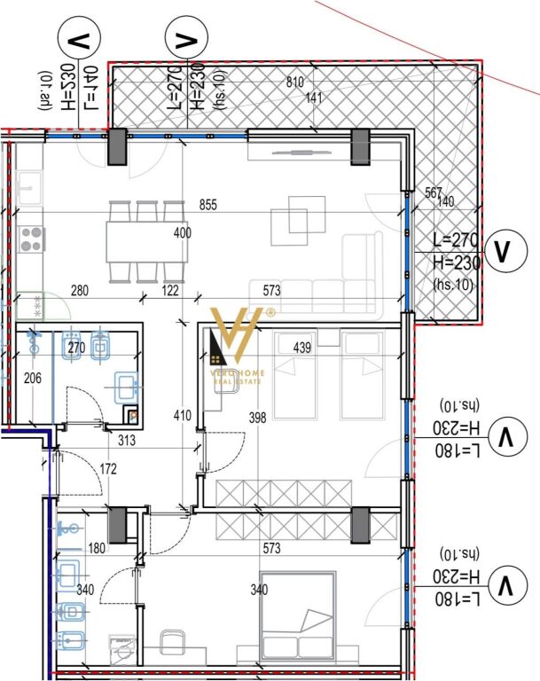 SHITET APARTAMENT 2+1+2+BLK TE KODRA E DIELLIT 2 -240.000 EURO