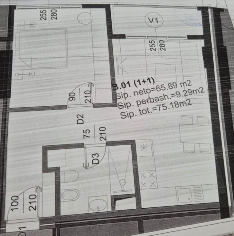 🏢 SHITET APARTAMENT 1+1 – GOLDEN GATE, ALI DEMI